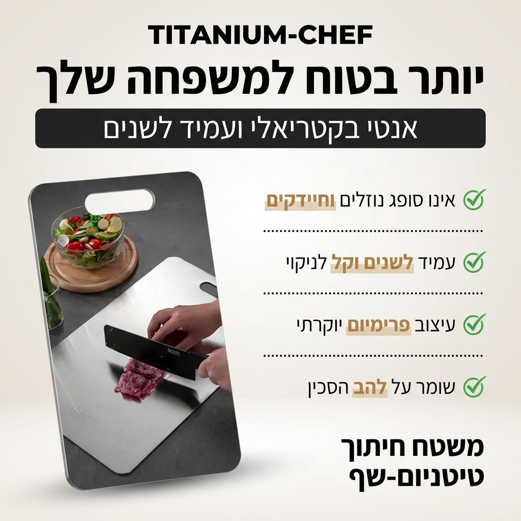 משטח חיתוך טיטניום-שף