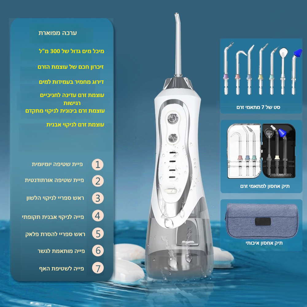 FlossJet Pro – ניקוי שיניים עמוק שמחזיר לך תחושת רעננות וביטחון בכל חיוך